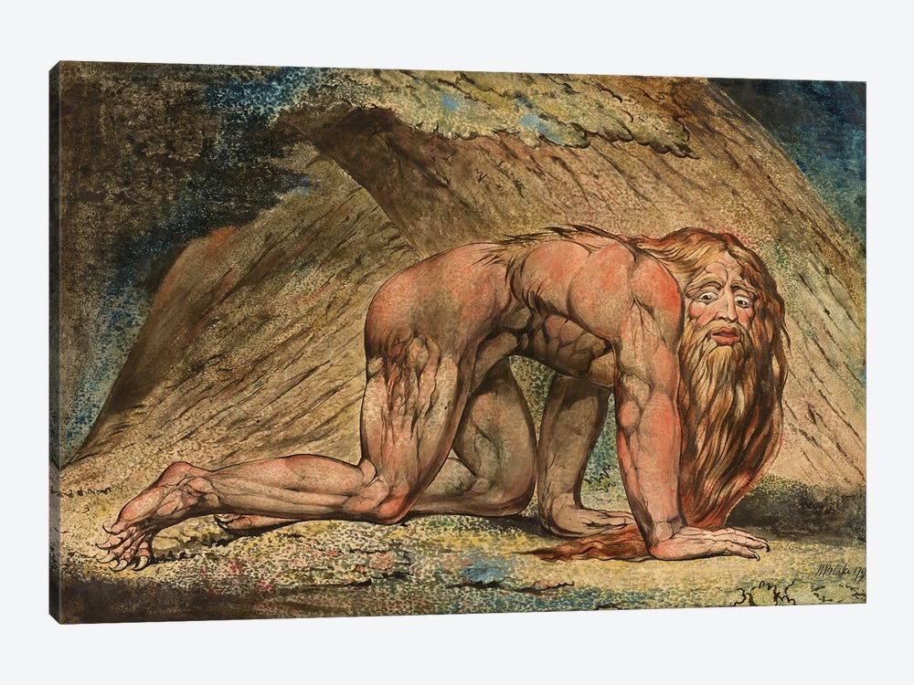 Nebuchadnezzar, 1795 (Minneapolis Institute Of Art) by William Blake 1-piece Canvas Art