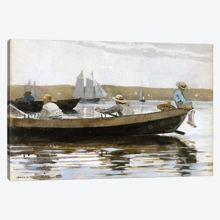 Boys In A Dory, 1873 Canvas Print #BMN6523} by Winslow Homer Canvas Wall Art
