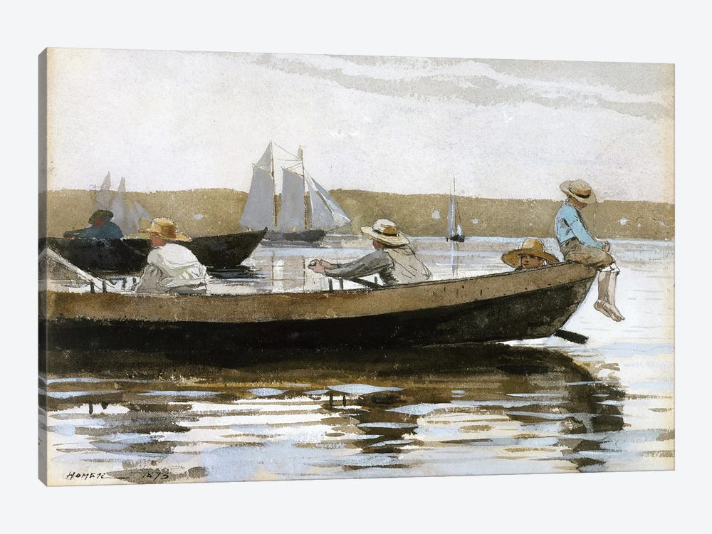 Boys In A Dory, 1873 by Winslow Homer 1-piece Canvas Wall Art