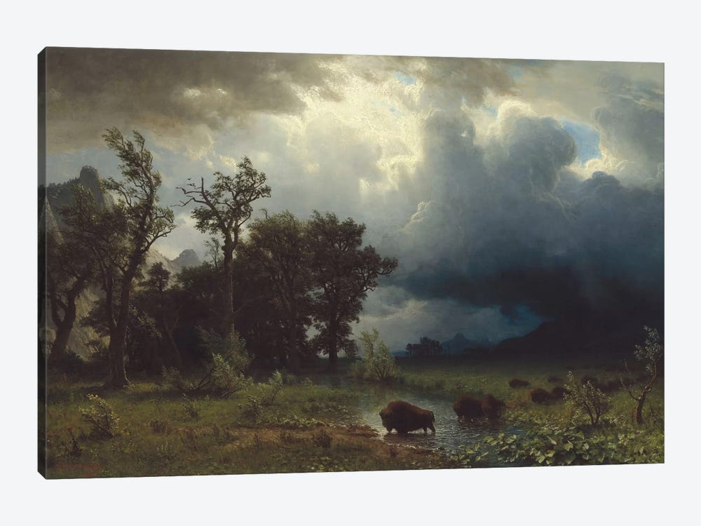 Buffalo Trail: The Impending Storm, 1869 by Albert Bierstadt 1-piece Art Print
