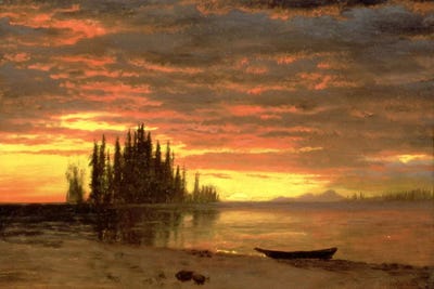 California Sunset by Albert Bierstadt metal wall art