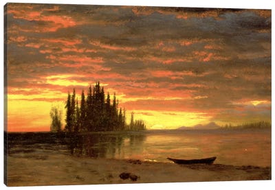 California Sunset Canvas Art Print - Hudson River School Art