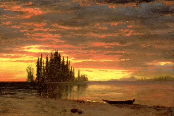 Hudson River School: California Sunset by Albert Bierstadt