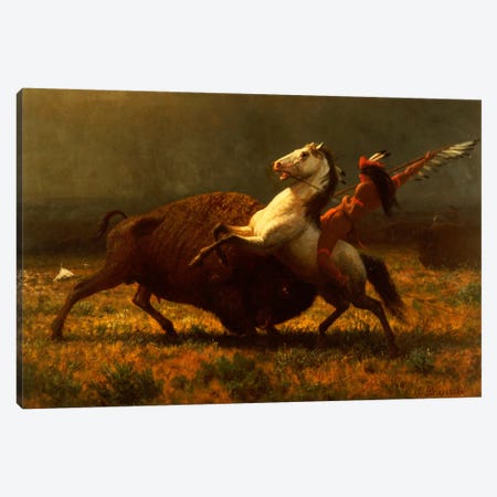 Figure Study, The Last Of The Buffalo, c.1888 Canvas Print #BMN6534} by Albert Bierstadt Canvas Wall Art