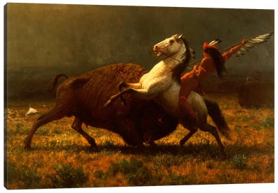 Figure Study, The Last Of The Buffalo, c.1888 Canvas Art Print - Hudson River School Art