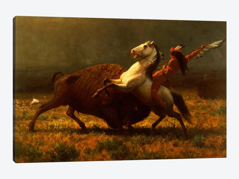 Figure Study, The Last Of The Buffalo, c.1888 by Albert Bierstadt 1-piece Canvas Art