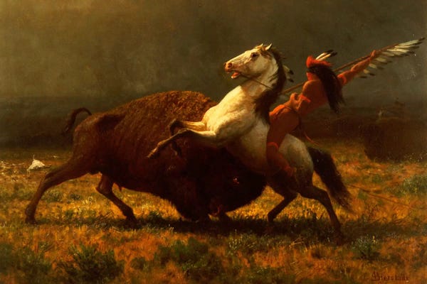 Albert Bierstadt: Figure Study, The Last Of The Buffalo, c.1888 by Albert Bierstadt