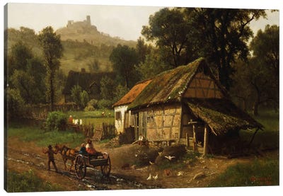 In The Foothills, 1861 Canvas Art Print - Albert Bierstadt