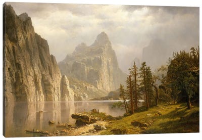 Merced River, Yosemite Valley, 1866 Canvas Art Print - Yosemite National Park Art