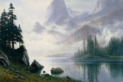 Mountain Out Of The Mist by Albert Bierstadt metal wall art