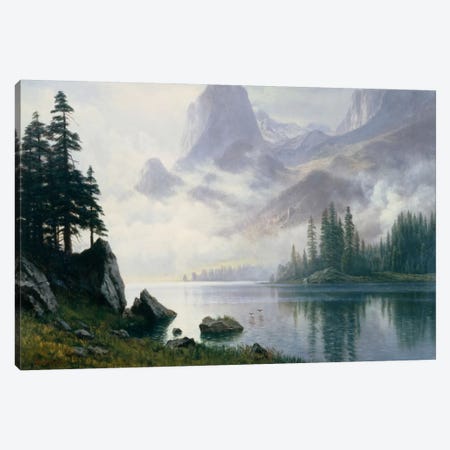 Mountain Out Of The Mist Canvas Print #BMN6542} by Albert Bierstadt Canvas Wall Art