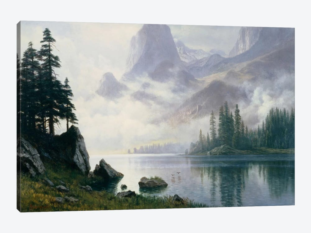 Mountain Out Of The Mist by Albert Bierstadt 1-piece Art Print