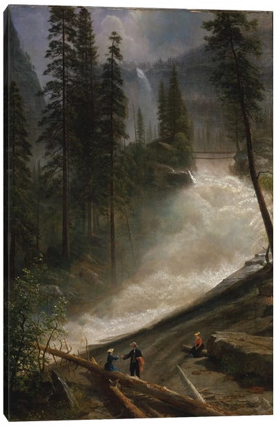 Nevada Falls, Yosemite, c.1872-73 Canvas Art Print - Hudson River School Art