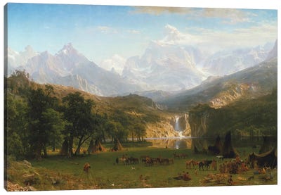 Rocky Mountains, Lander's Peak, 1863 Canvas Art Print