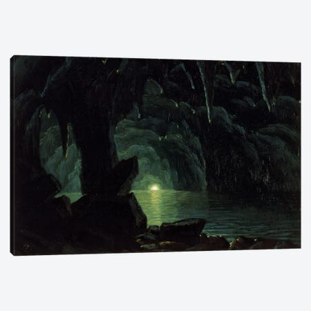 The Blue Grotto, Capri Canvas Print #BMN6549} by Albert Bierstadt Canvas Wall Art