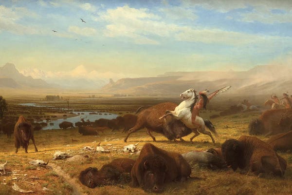 Albert Bierstadt: The Last Of The Buffalo, c.1888 by Albert Bierstadt
