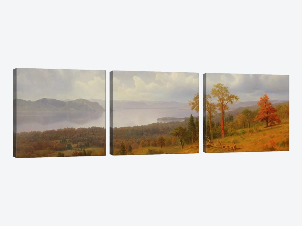 View On The Hudson Looking Across The Tappen Zee Towards Hook Mountain, 1866 3-piece Art Print