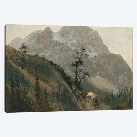 Western Trail, The Rockies Canvas Print #BMN6552} by Albert Bierstadt Canvas Art Print