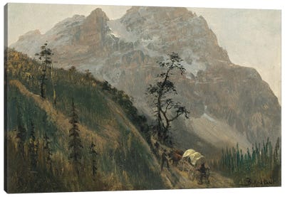 Western Trail, The Rockies Canvas Art Print - Hudson River School Art