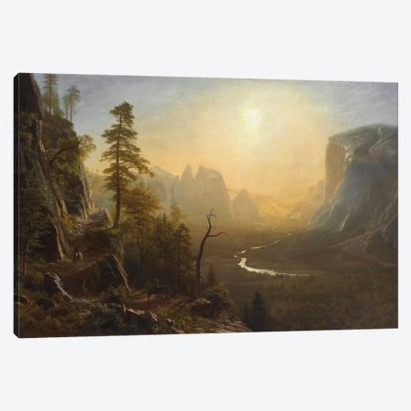 Yosemite Valley, Glacier Point Trail, c.1873 Canvas Print #BMN6553} by Albert Bierstadt Art Print