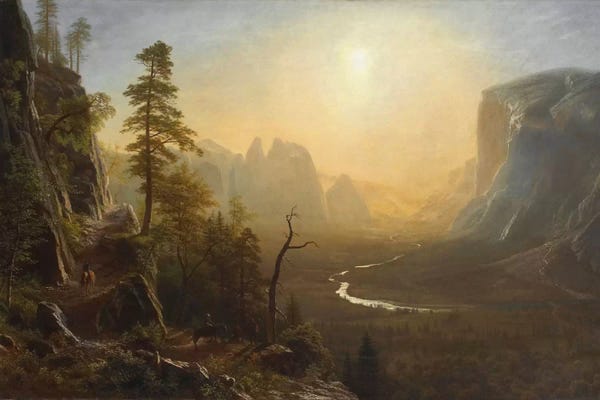 Albert Bierstadt: Yosemite Valley, Glacier Point Trail, c.1873 by Albert Bierstadt