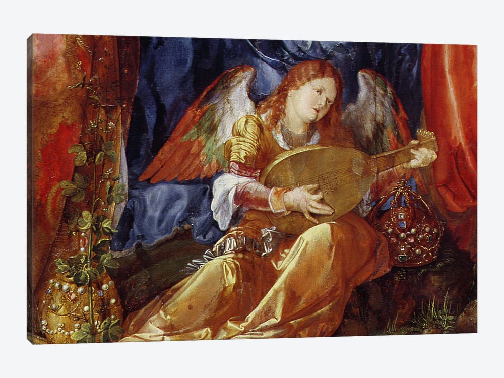 Detail Of The Angel Musician, The Feast Of The Rose Garlands, 1506 by Albrecht Dürer 1-piece Canvas Artwork