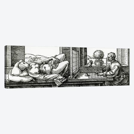 Illustration From Four Books On Measurement Canvas Print #BMN6568} by Albrecht Dürer Canvas Wall Art