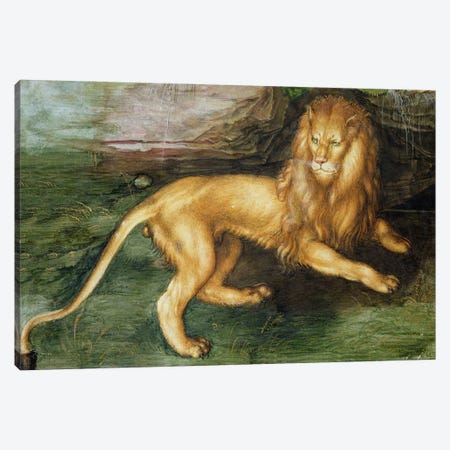 Lion Canvas Print #BMN6573} by Albrecht Dürer Canvas Art Print