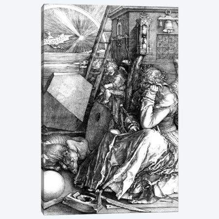 Melancholia, 1514 Canvas Print #BMN6577} by Albrecht Dürer Canvas Artwork