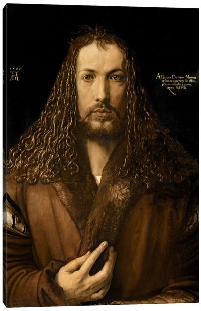 Self Portrait At The Age Of Twenty-Eight, 1500 Canvas Art Print - Renaissance Art