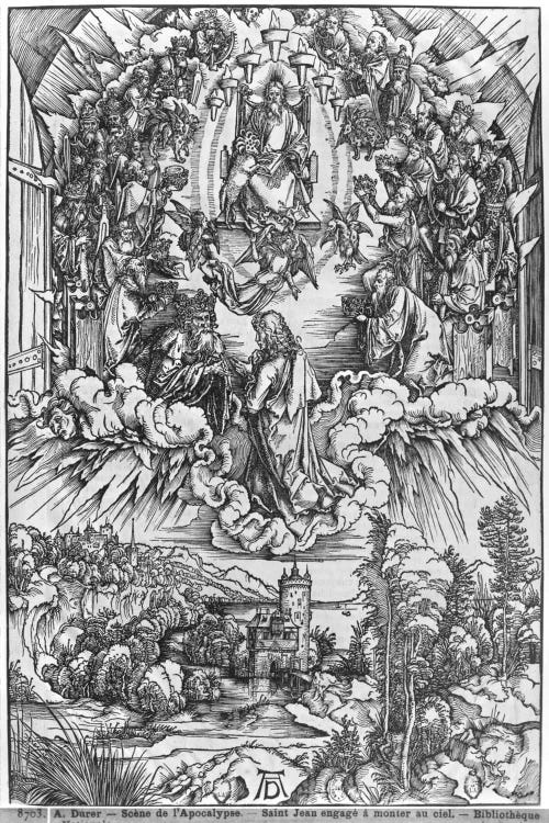 St. John Before God The Father And The Twenty-Four Elders (Illustration From The Apocalypse - German Edition)