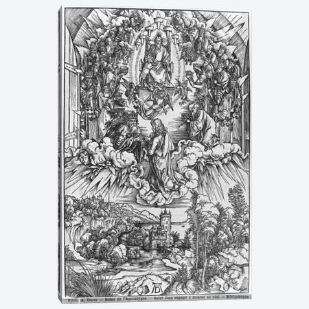St. John Before God The Father And The Twenty-Four Elders (Illustration From The Apocalypse - German Edition) Canvas Print #BMN6584} by Albrecht Dürer Canvas Art Print