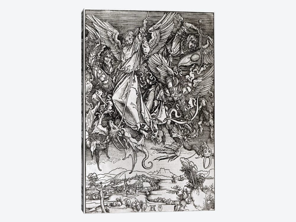 St. Michael And The Dragon (Latin Edition), 1511 by Albrecht Dürer 1-piece Canvas Artwork