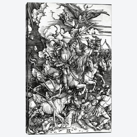 The Four Horseman Of The Apocalypse, 1498 Canvas Print #BMN6594} by Albrecht Dürer Canvas Art