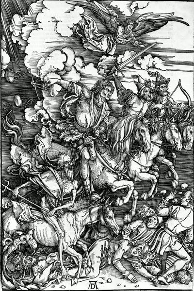 Renaissance: The Four Horseman Of The Apocalypse, 1498 by Albrecht Dürer