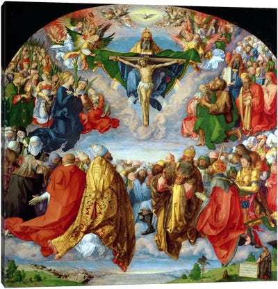 The Landauer Altarpiece, All Saints Day, 1511 Canvas Art Print - Religion & Spirituality Art