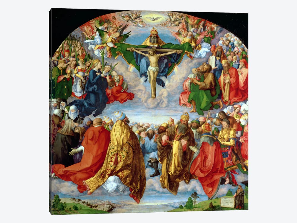 The Landauer Altarpiece, All Saints Day, 1511 by Albrecht Dürer 1-piece Canvas Art