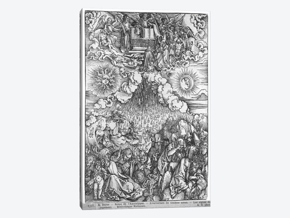The Opening Of The Fifth And Sixth Seals (Illustration From The Apocalypse - Latin Edition) by Albrecht Dürer 1-piece Canvas Art