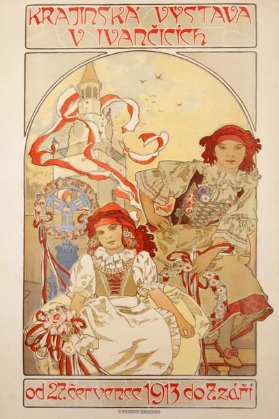 Art Nouveau: Krajinska Vystava V Ivancicich, 1913 by Alphonse Mucha
