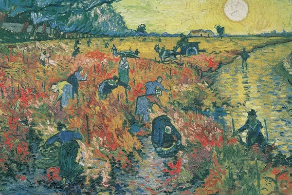 All Things Van Gogh: Red Vineyards at Arles, 1888  by Vincent van Gogh