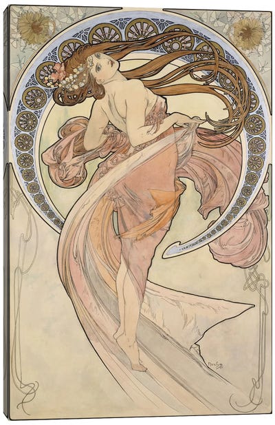 La Danse, 1898 Canvas Art Print - Alphonse Mucha