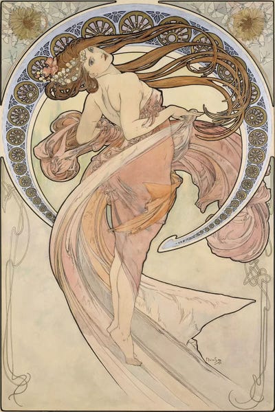Art Nouveau: La Danse, 1898 by Alphonse Mucha