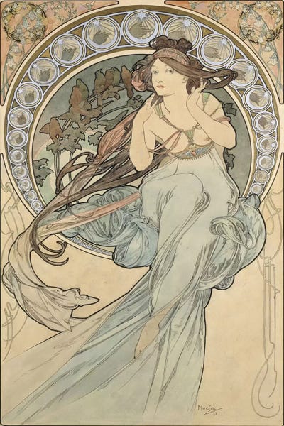La Musique, 1898 by Alphonse Mucha art print