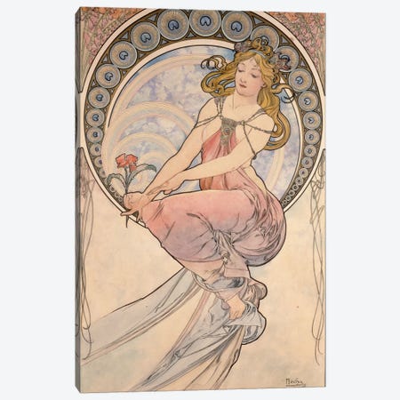La Peinture, 1898 Canvas Print #BMN6622} by Alphonse Mucha Art Print