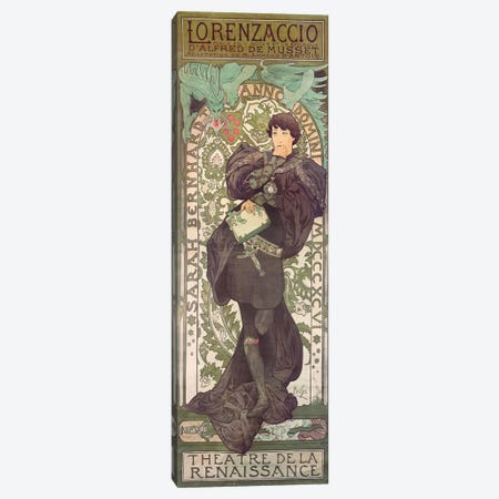 Lorenzaccio I (Featuring Sarah Bernhardt), 1896 Canvas Print #BMN6623} by Alphonse Mucha Canvas Art Print