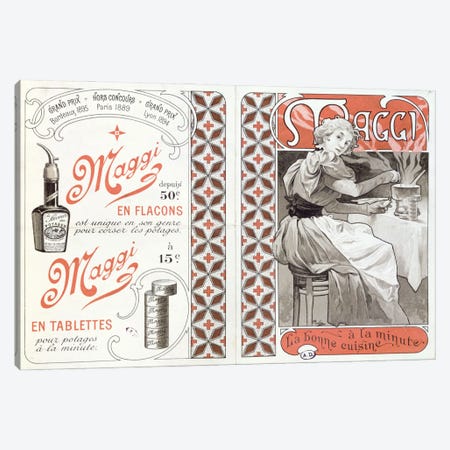 Maggi Advertisement Canvas Print #BMN6625} by Alphonse Mucha Canvas Artwork