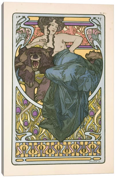 Plate 47 From Documents Decoratifs Canvas Art Print - Art Nouveau