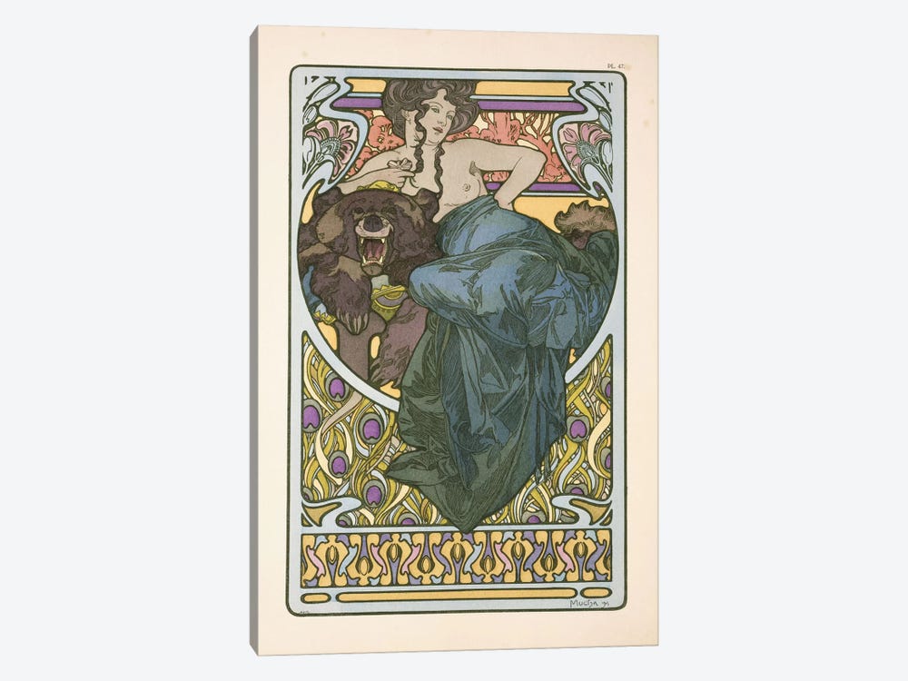 Plate 47 From Documents Decoratifs by Alphonse Mucha 1-piece Canvas Print