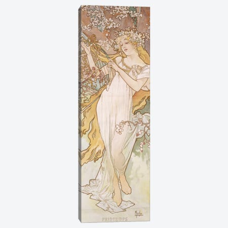 Spring (Printemps), c.1896 Canvas Print #BMN6633} by Alphonse Mucha Canvas Art