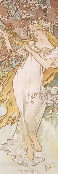 Art Nouveau: Spring (Printemps), c.1896 by Alphonse Mucha